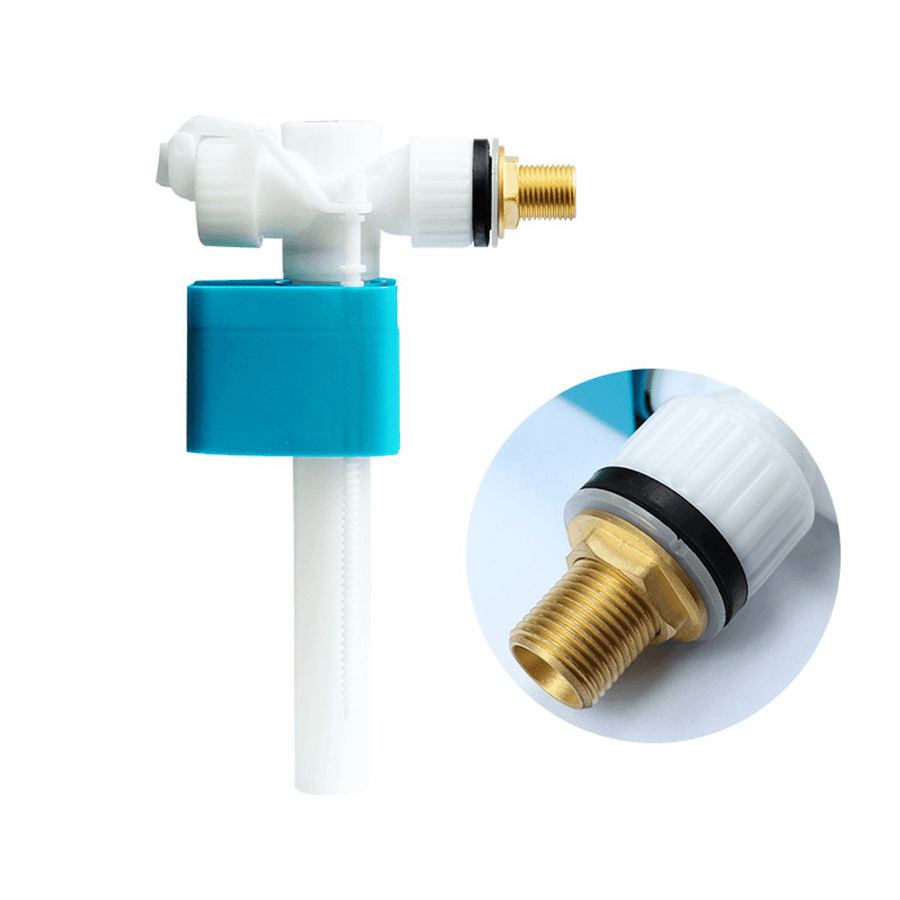 G3/8 & G1/2 Plastic Side Entry Toilet Inlet Float Valve Cistern Fill Bottom Water Inlet Tank Button Switch Replacement - Trendha
