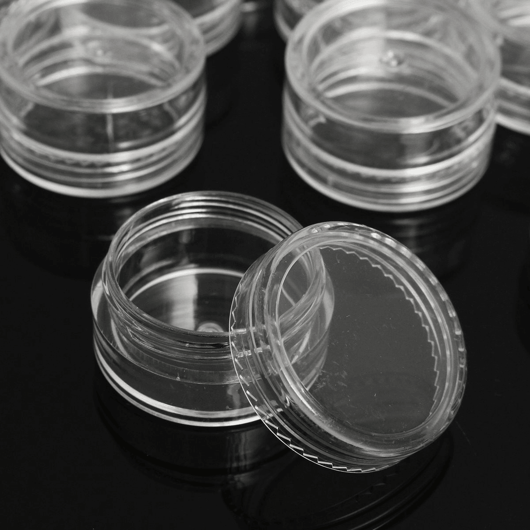 50Pc/Lot 5G Sample Clear Cream Jar Mini Cosmetic Jewelry Refillable Bottles Containers Transparent Pot Can Tin - Trendha