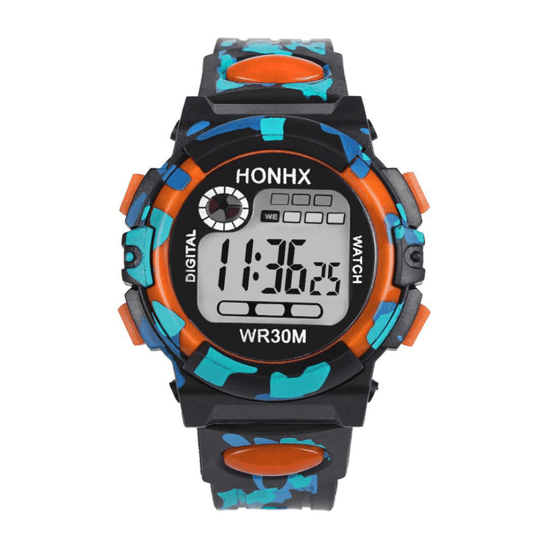 HONHX 62 Fashion Men Watch Luminous Date Week Display Multi-Function Camouflage Sport Digital Watch - Trendha