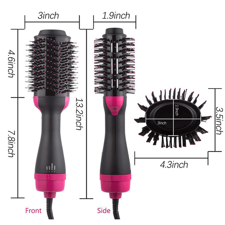 Multifunctional Negative Ion Hairbrush Comb Roll Straight Dual-Use Hair Straightener Hot Air Comb - Trendha