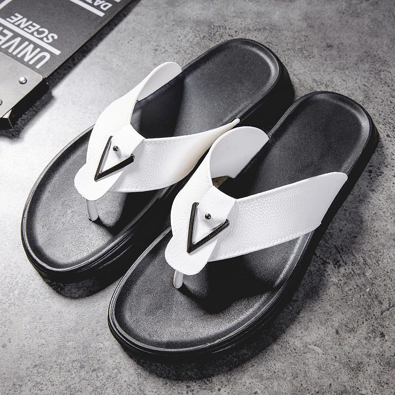 Men Breathable Non Slip Comfy Cliped Flip Flops Casual Beach Slippers - Trendha