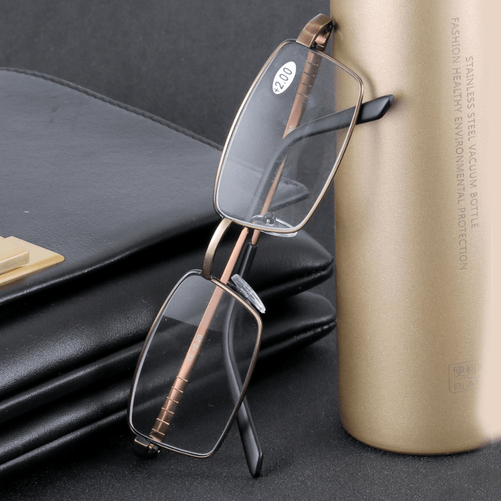 Aluminum Alloy Reading Glasses Resin Lens Presbyopic Glasses - Trendha