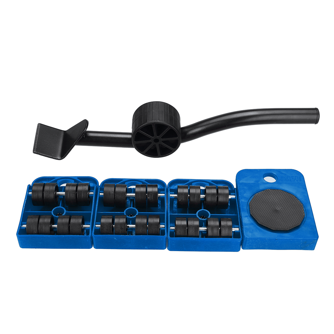 5Pcs Heavy Duty Furniture Slider Lifter Movers Tool Kit Roller Transport Trolley - Trendha