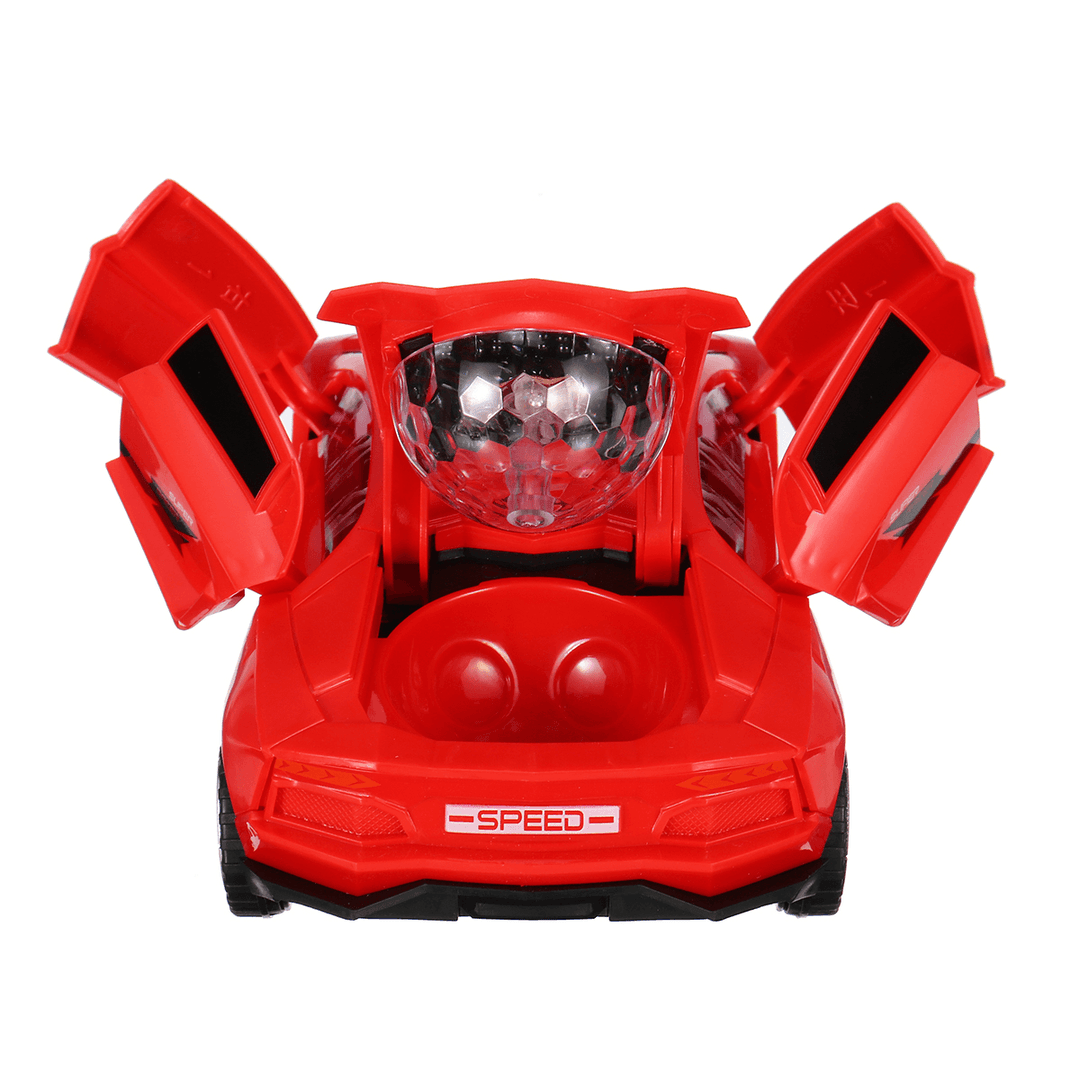 Electric 360° Rotary Universal Wheels Diecast Car Door Openable Model with Lighting Sound Toy for Kids Gift - Trendha