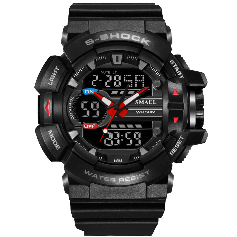 SMAEL 1436 Military Style LED Digital Watch Display Time Date Sport Wristwatch - Trendha
