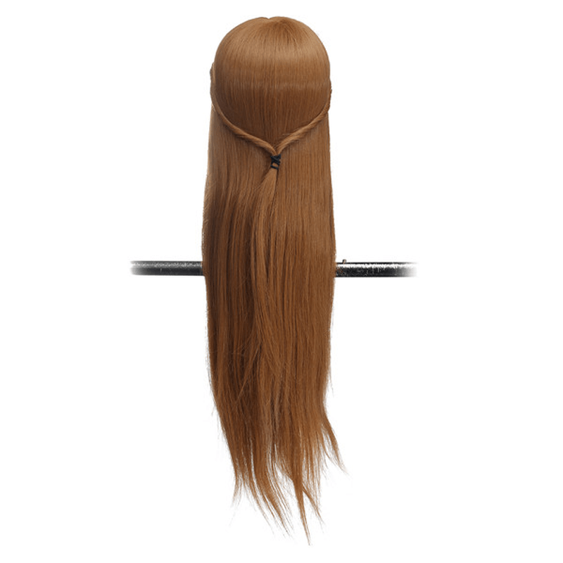 Brown 18 Inch Long Straight Hair Training Model Mannequin Practice Head Salon Cutting - Trendha