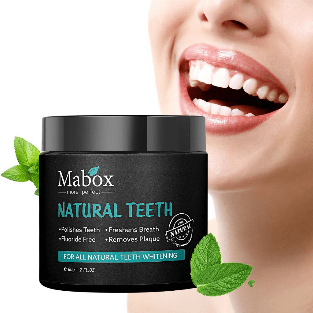 MABOX Natural Teeth Whitening Powder Activated Bamboo Charcoal Smoke Coffee Tooth Stain Cleaner - Trendha