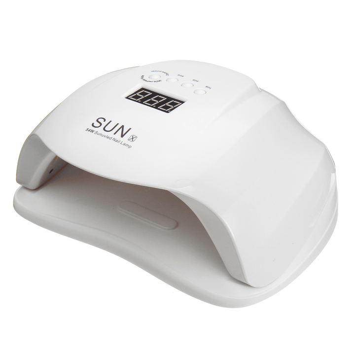 SUNX 54W UV LED Lamp Nail Dryer Machine Nail Cure Gel Polish Infrared Sensor 4 Timers - Trendha