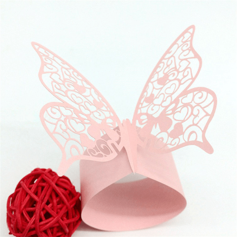 Laser Cut Butterfly Shape Napkin Rings for Dinners Lunch Tables Home Wedding Anniversray Party Decor - Trendha