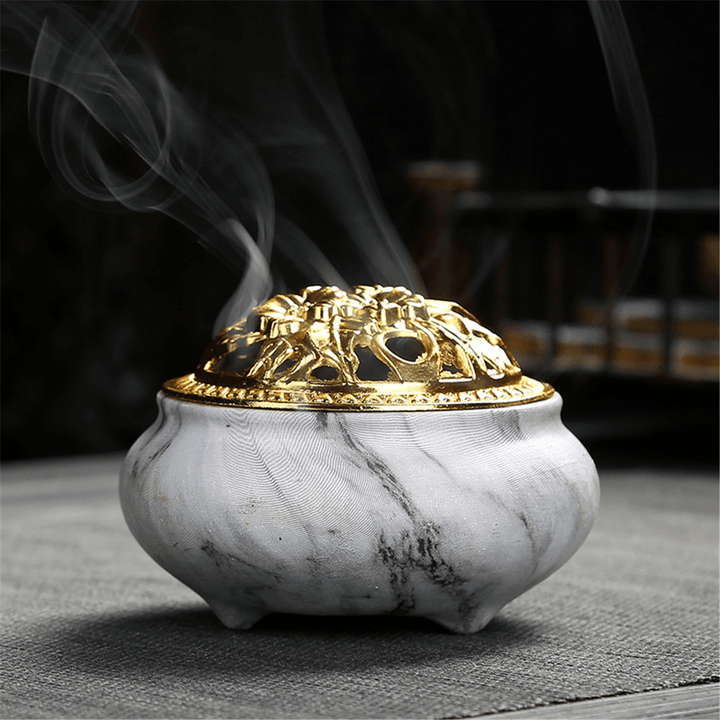 Antique Incense Burner Cone Sandalwood Censer Holder Buddhist Yoga Relax Decor - Trendha