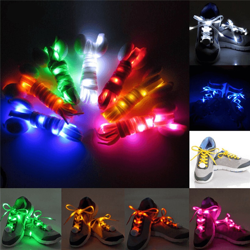 1 Pair Nylon LED Flashing Light up Glow Shoelace - Trendha
