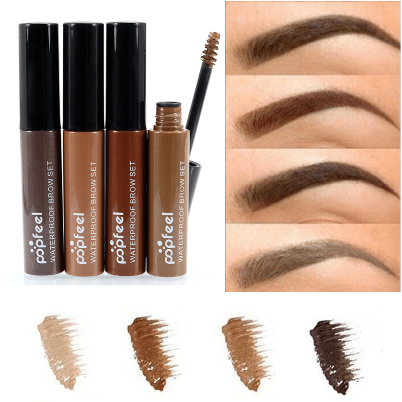 POPFEEL Brown Eyebrow Dyed Cream Enhancer Gel Eye Makeup Colored Black Coffee Waterproof 4 Colors - Trendha