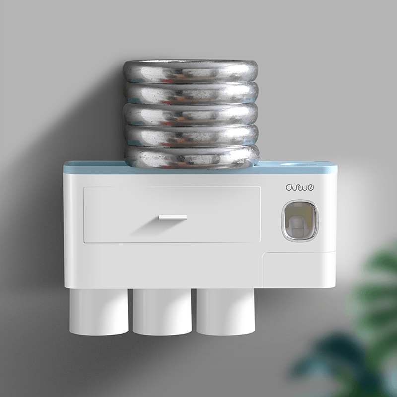 Jordan&Judy Mutifunctional Magnetic Adsorption Toothbrush Holder Automatic Toothpaste Dispenser Plastic Wall Mount Storage Rack Bathroom Accessories from Xiaomi Youpin - Trendha