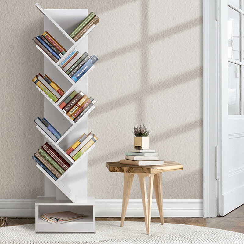 Tree-Shape Bookshelf Multi-Layer Wooden Storage Rack Standing Shelf Household Bookcase Simple Children'S Room Decor - Trendha