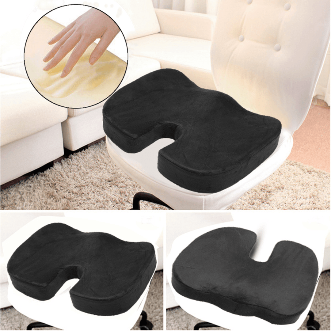 Office Chair Seat Cushion Car Seat Pillow Tailbone Memory Foam Soft Support - Trendha