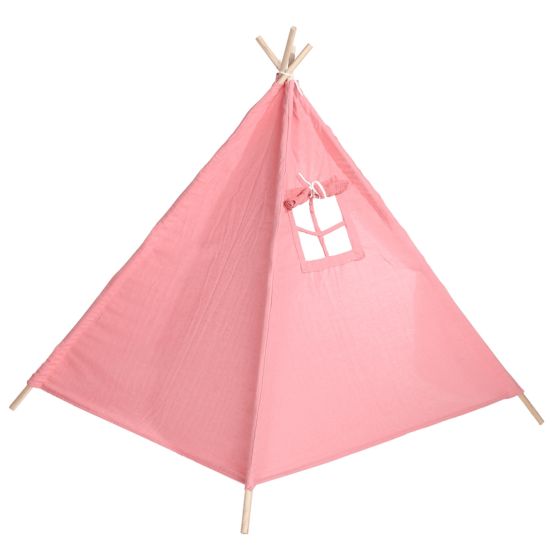 Children Portable Folding Tent Baby Game House with Fur Balls and Curtains Tent for Kid Walking Cushion - Trendha