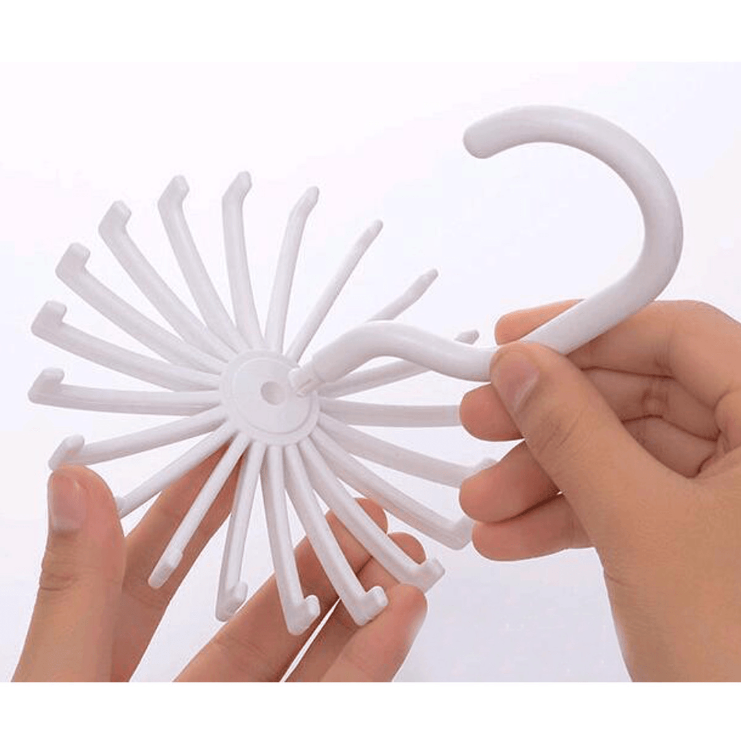 20 Claws Rotatable Mini round Plastic Ties Rack Scarf Stand Jewelry Stand - Trendha