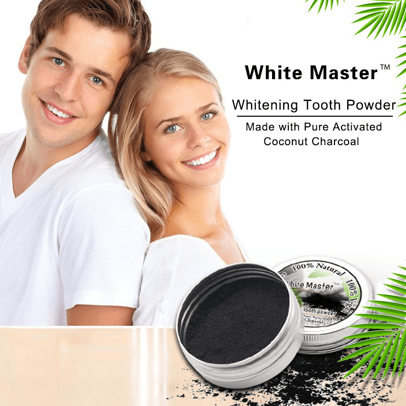 10G White Maste Activated Carbon Coconut Shell to Tartar Smoke Stain Teeth Whitening Powder - Trendha