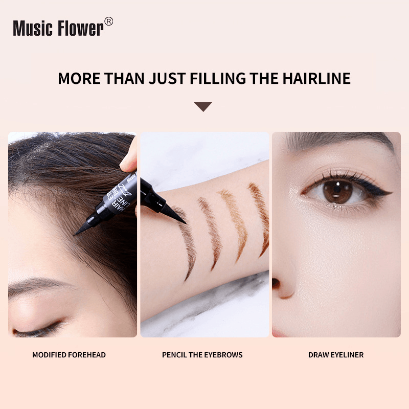 Music Flower 2 in 1 Hairline Repair Eyebrow Pen - Trendha