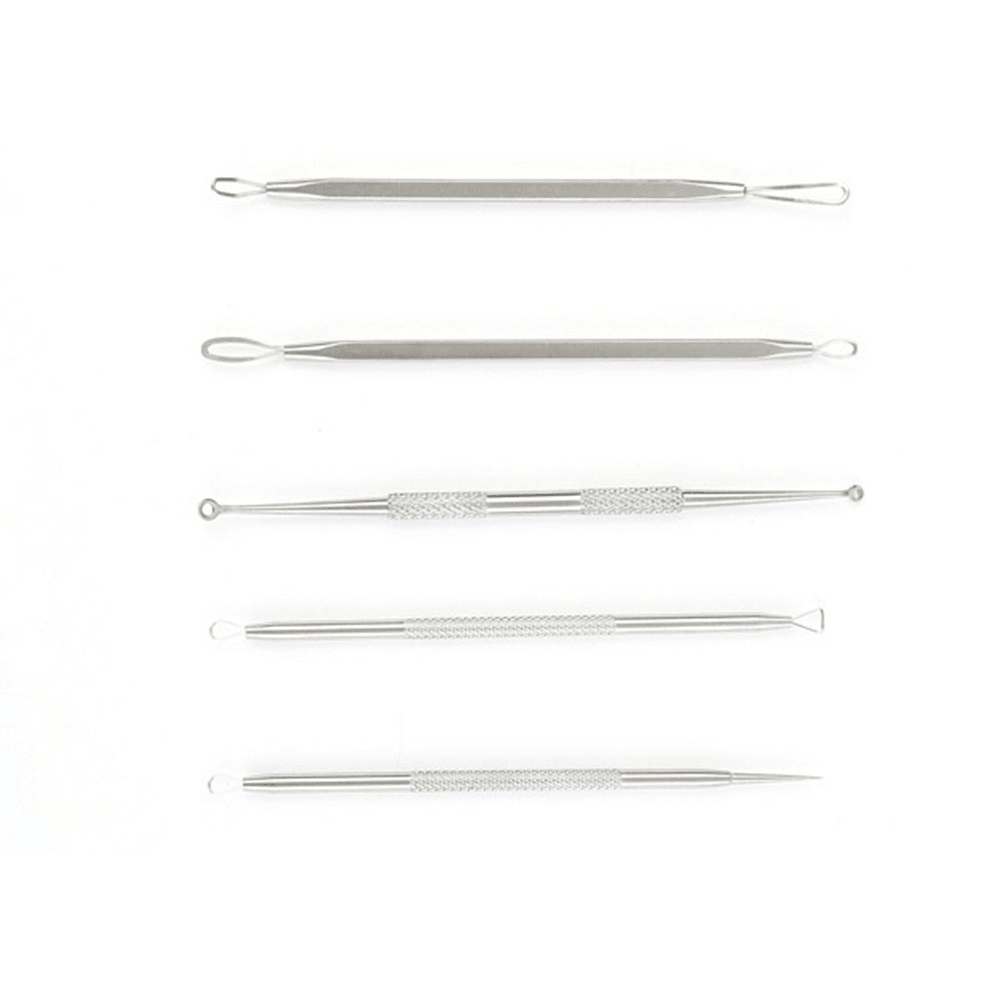 Blackhead Remover Kit 5 Pieces Blackhead Extractor Acne Removal Tool Set for Treating Comedones Whitehead Facial Acne Blackhead Acne Remover - Trendha