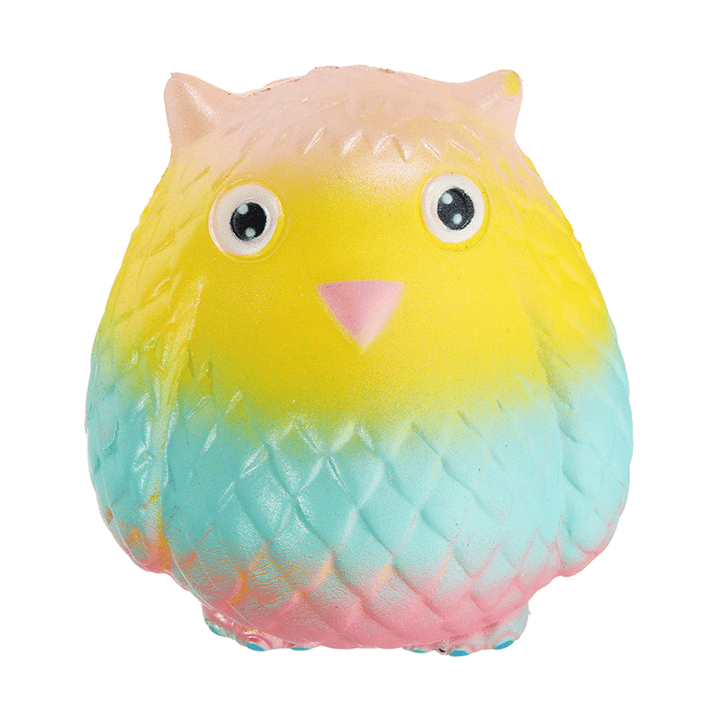Jumbo Squishy Rainbow Owl 12Cm Soft Slow Rising Toy with Original Packing - Trendha