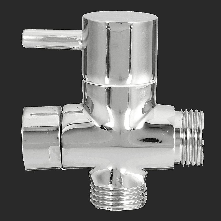 Brass 3 Ways T-Adapter Diverter Valve Water Pipe Switching Valve Faucet Accessory - Trendha
