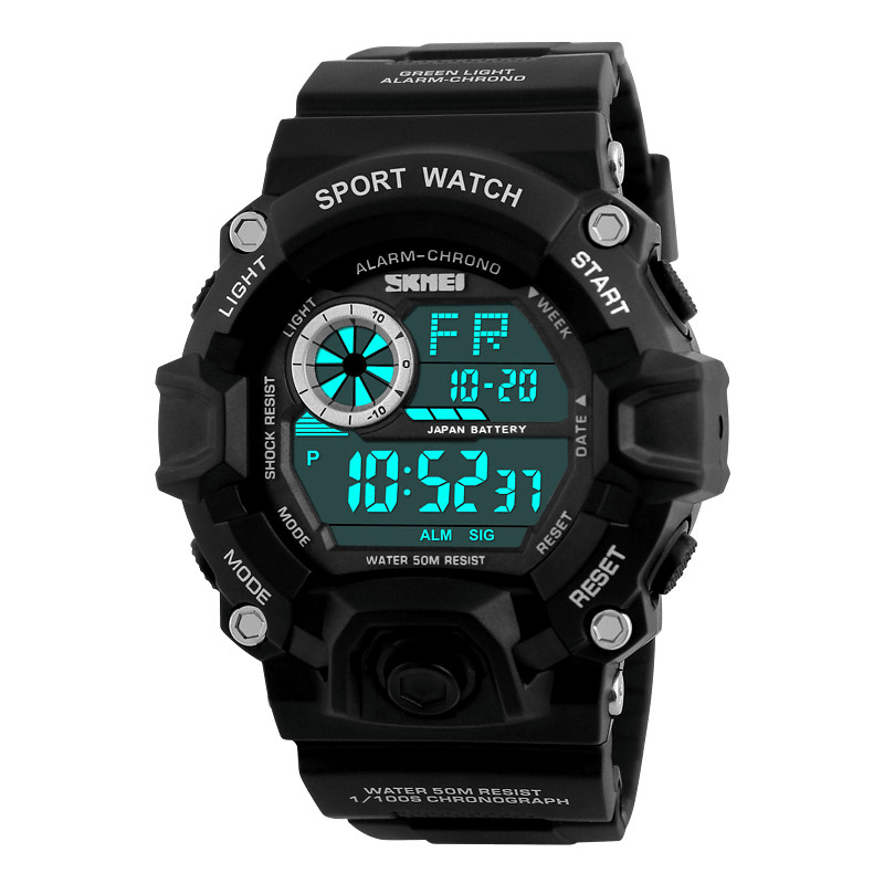 SKMEI 1019 Digital Watch Fashion Multi-Funcional Sports Chronograph 50M Waterproof Men Wrist Watch - Trendha