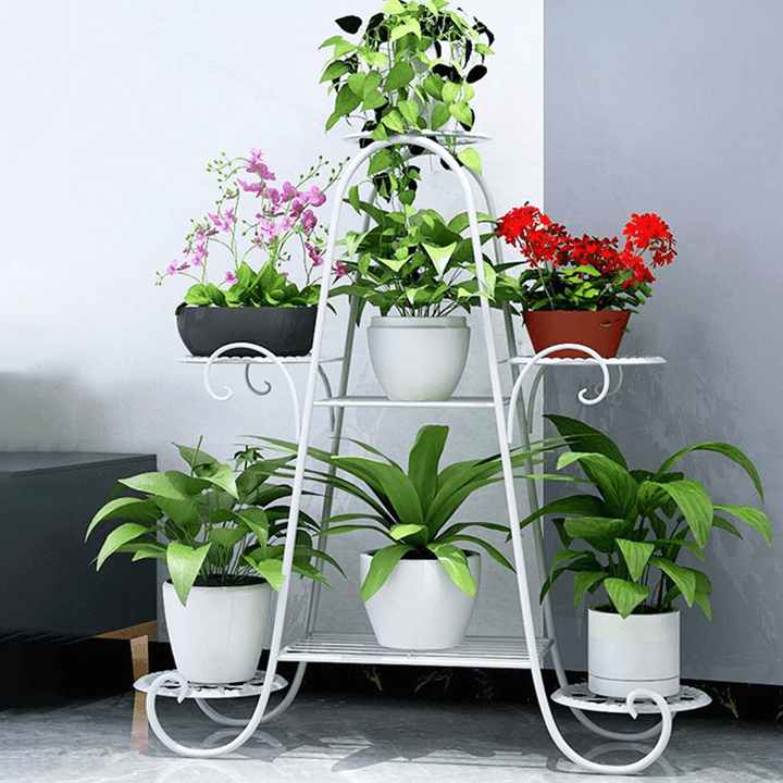 7-Layer Flower Stand Wrought Iron Shelf Indoor Creative Art Rack - Trendha