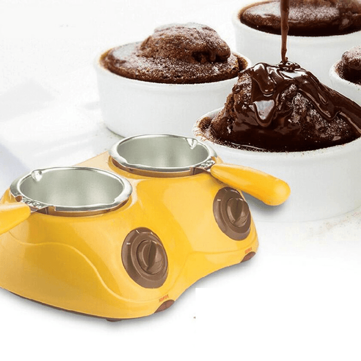 Electric Chocolate Candy Melting Pot Electric Melter Machine Diy Kitchen Tool-Yellow EU Plug - Trendha
