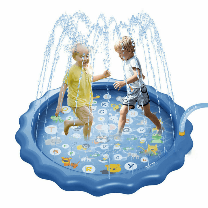 Sprinkle Play Mat Sprinkler Pad for Kids Sprinkler Pool for Children Outdoor Water Toys Learning Educational Wading Pool for Toddlers Boys Girls - Trendha