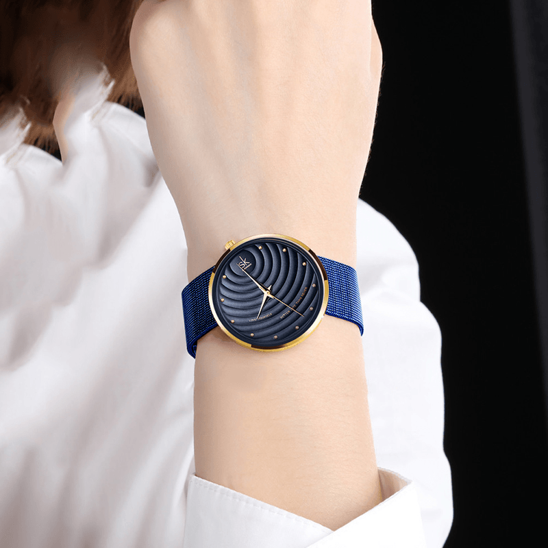 SHENGKE SK K0138 Women Fashion Full Steel Strap Simple Dial Watch Quartz Watch - Trendha