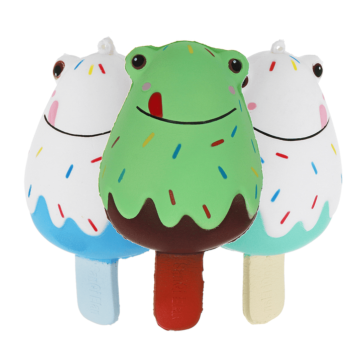 Sanqi Elan Frog Popsicle Ice-Lolly Squishy 12*6CM Licensed Slow Rising Soft Toy with Packaging - Trendha