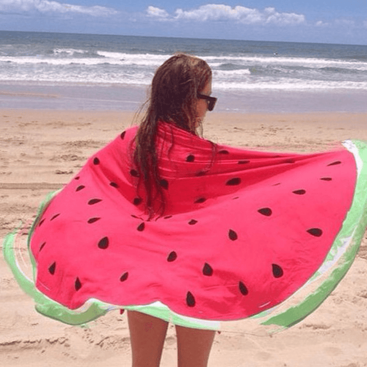 150Cm Donut Pizza Pineaaple Printing Thin Dacron Beach Towel Shawl Bed Sheet Tapestry - Trendha