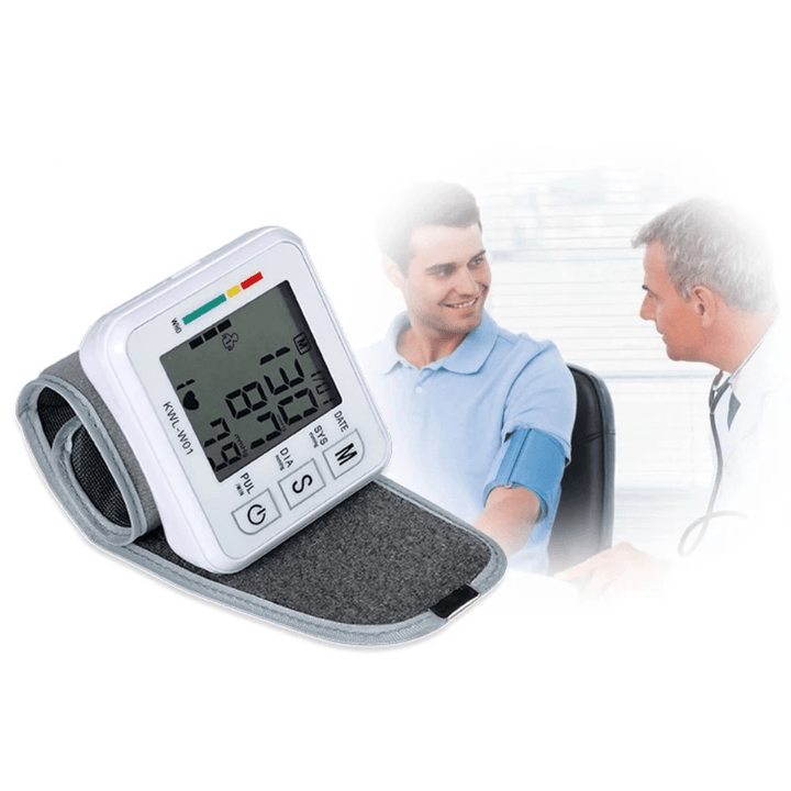 Boxym Wrist Blood Pressure Monitor Automatic LCD Blood Pressure Measurement Electronic Sphygmomanometer Tonometer Health Household Heart Rate Equipment - Trendha