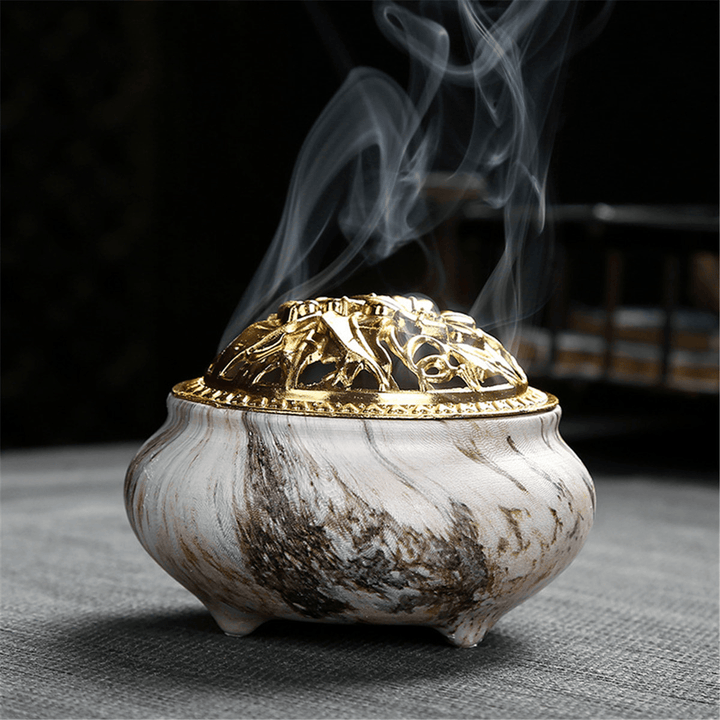 Antique Incense Burner Cone Sandalwood Censer Holder Buddhist Yoga Relax Decor - Trendha