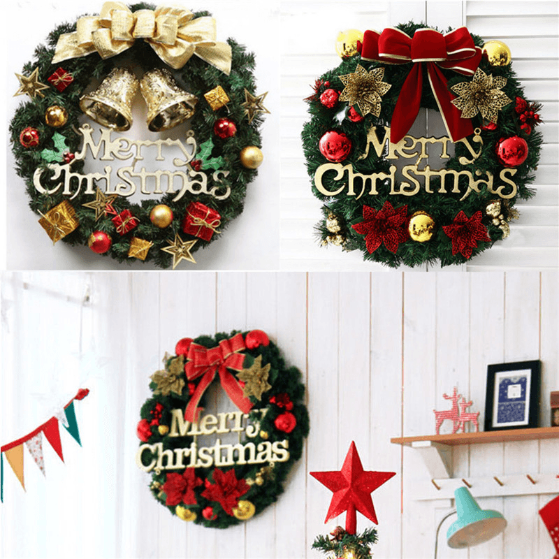 Christmas Holiday Wreath Door Ornament Garland Decoration Christmas Bell - Trendha