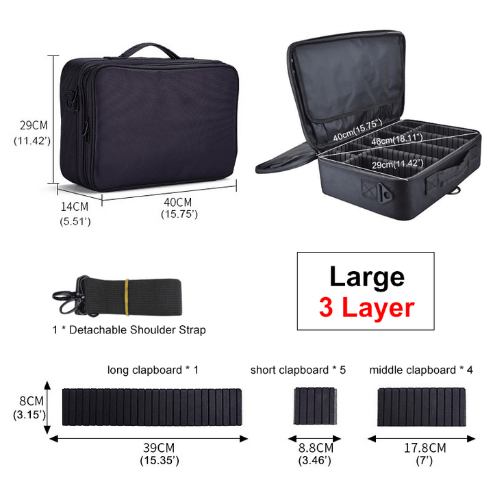 New Cosmetic Bag Cases for Women Female Oxford Waterproof Upgraded Version Cosmetic Case Beauty Brush Organizer Makeup Bag - Trendha
