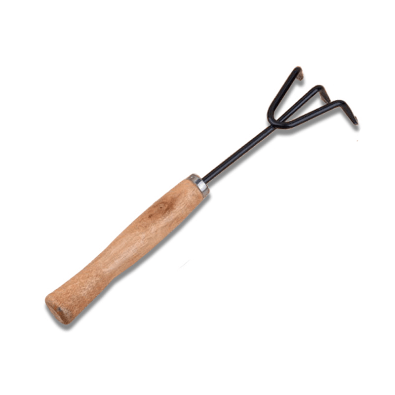3Pcs Garden Hand Tools Set Iron Gardening Shovel Spade Rake Trowel Wood Handle - Trendha