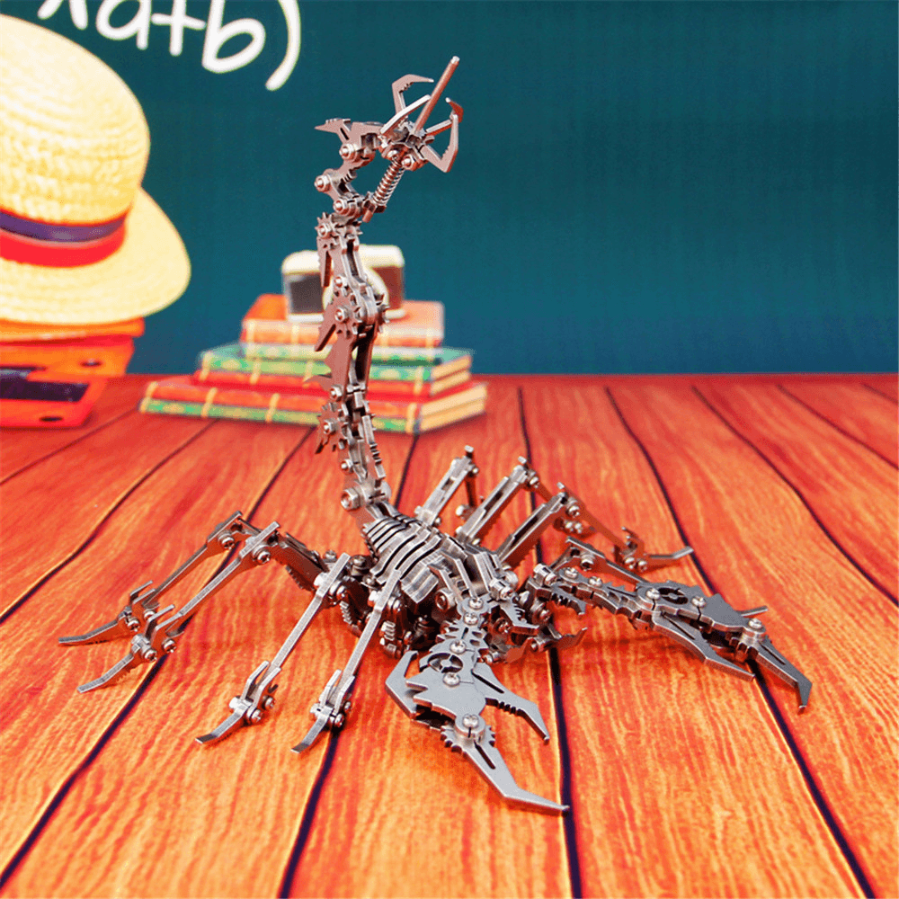 Steel Warcraft 3D Puzzle DIY Assembly Scorpion Toys DIY Stainless Steel Model Building Decor 16*14*14Cm - Trendha