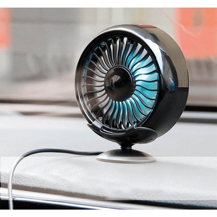 5W 5V Car Cooling Fan 3-Level Adjustable USB Rechargeable Mini Colorful Fan Outdoor Travel - Trendha