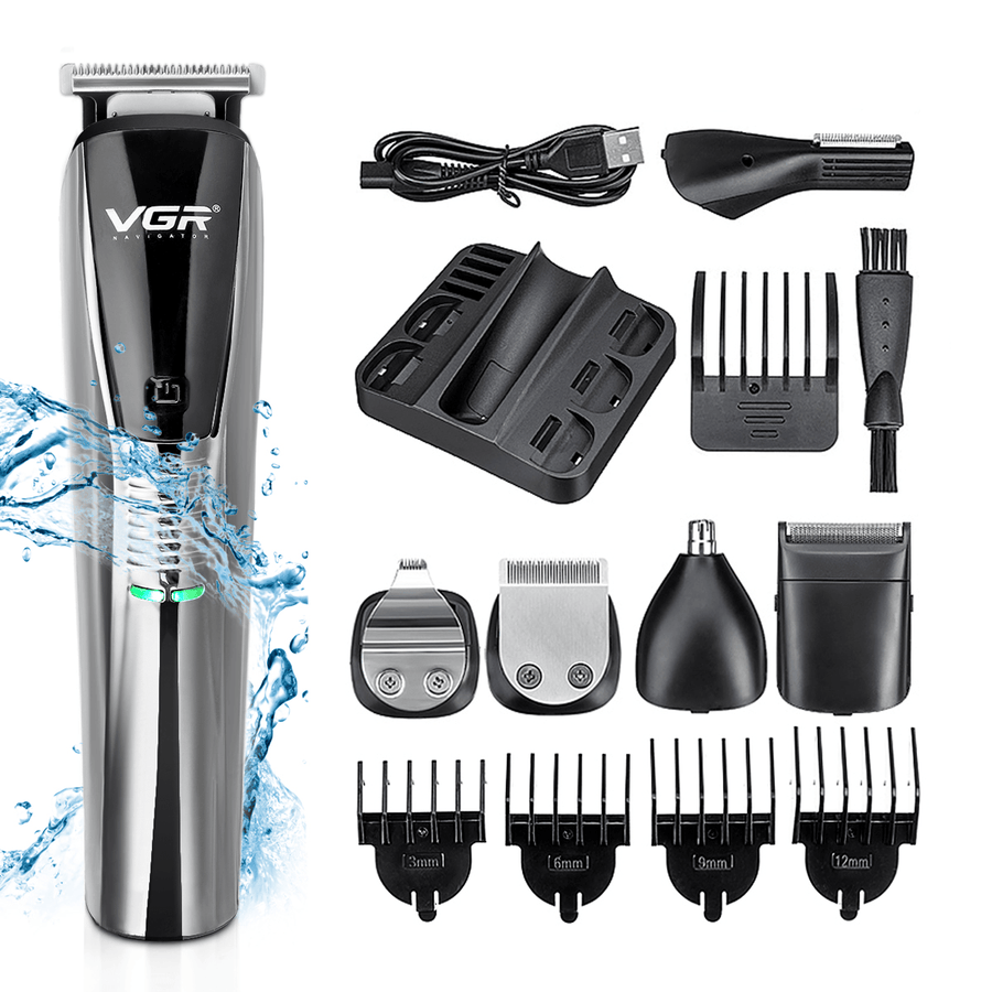 VGR Multifunctional Hair Clipper USB Charging Men'S Suit Electric Clippers Razor Trimmer - Trendha
