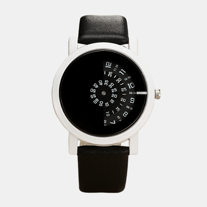 Fashion Sport Casual Elegant Women Watches Rotate Indicator Design Leather Band Quartz Watch - Trendha
