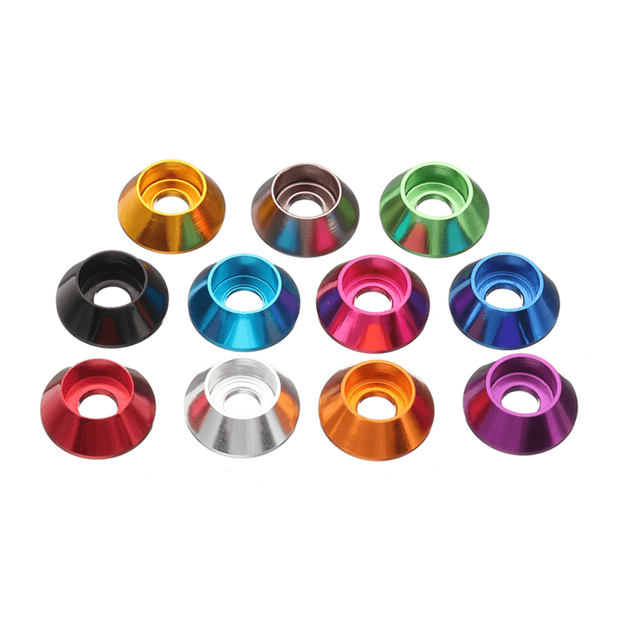 Suleve™ M2AN2 10Pcs M2 Cup Head Hex Screw Gasket Washer Nuts Aluminum Alloy Multicolor Optional - Trendha