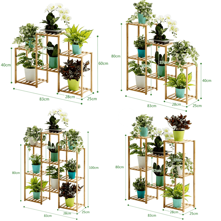 Multi-Layer Plant Shelve Floor-Standing Potted Plant Rack Thicken Batten Breathable Material for Garden Sets - Trendha