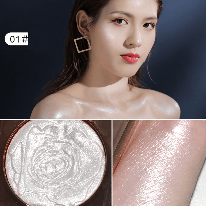NOVO Highlighter Make up Loose Powder Palette Waterproof Pearl White Gold Shimmer Glow Brightening Powder Highlighters Makeup Kits - Trendha