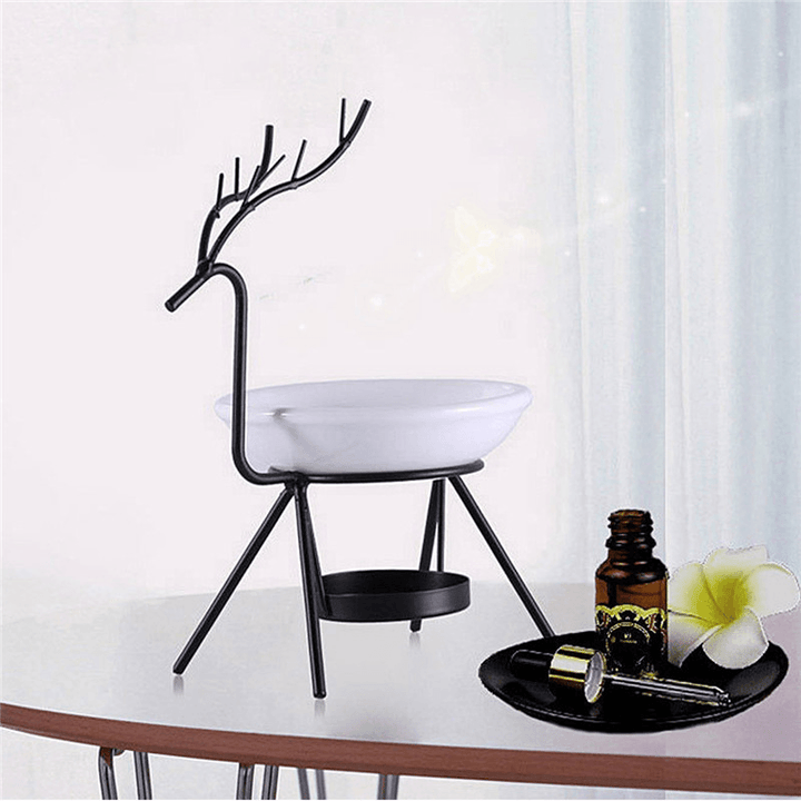 Stainless Steel Deer Burner Candle Aromatherapy Essential Oil Lamp Decorations Aroma Furna - Trendha