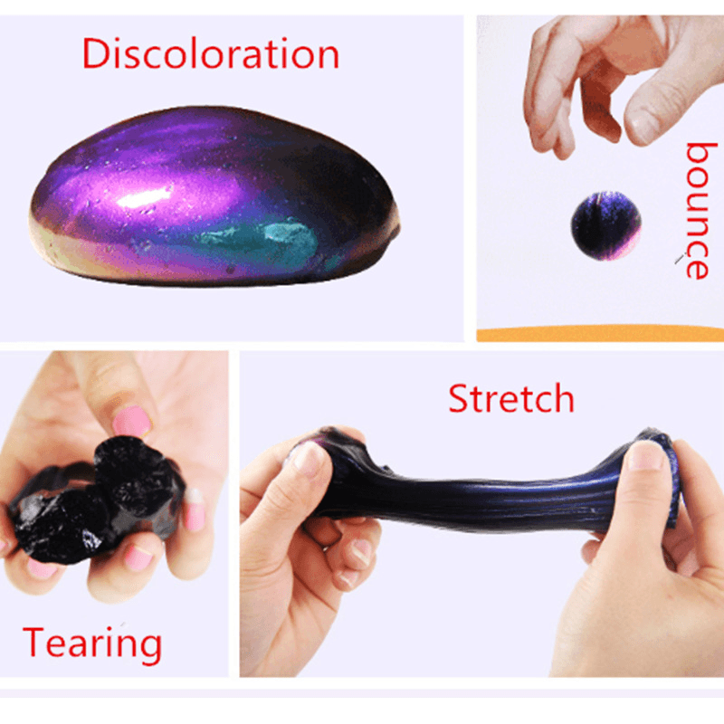DIY Slime Polymer Colorful Bounce Mud Visual Chameleon Non-Magnetic Rubber Mud Toy - Trendha