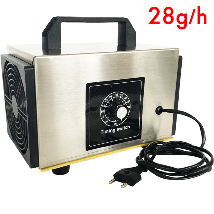 220V 5G/10G/20G/24G/28G/H Ozone Generator Machine Air Purifier Disinfection Cleaner Sterilizer W/ Timing Switch - Trendha