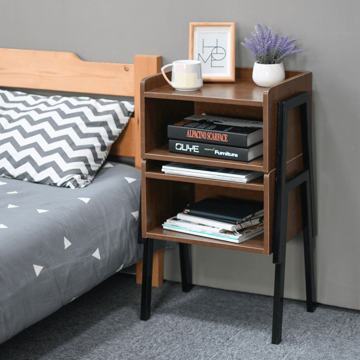 Bedside Table Cabinet Drawer Bedroom Furniture Storage Nightstand Organizer - Trendha
