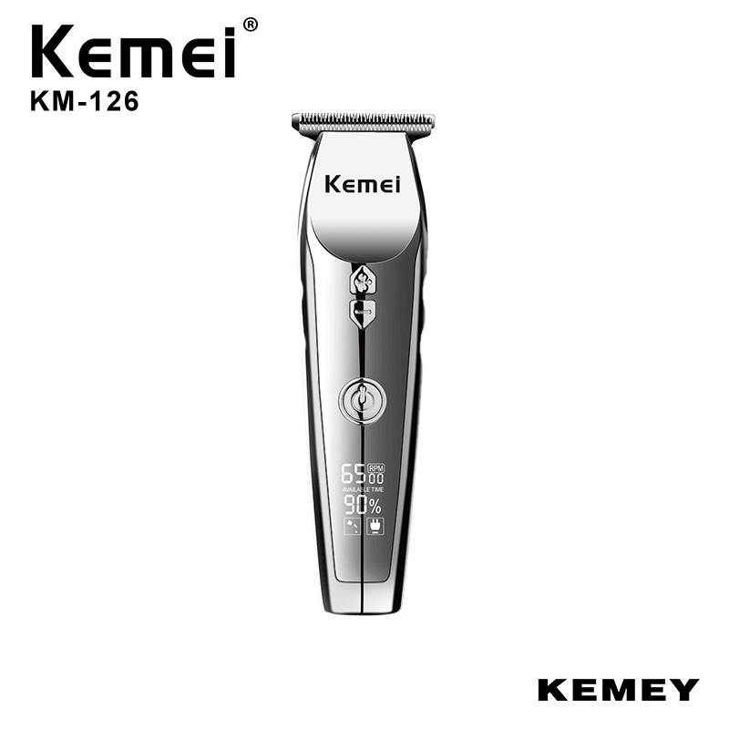Kemei Electric Clipper LED Adjustable Smart Trimmer for Men Professional Barber Haircut Tools Rechargeable Shaver - Trendha